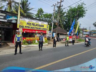 Pos Yan Pangkalan Berandan Gencarkan Patroli dan Pengaturan Lalu Lintas